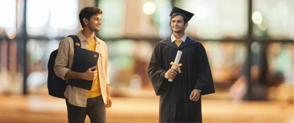 Bangladeshi student before and after graduation, representing the study in Malaysia journey with Malaysia Study Guide